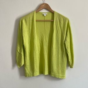 J. Jill linen blend open cardigan 3/4 sleeves